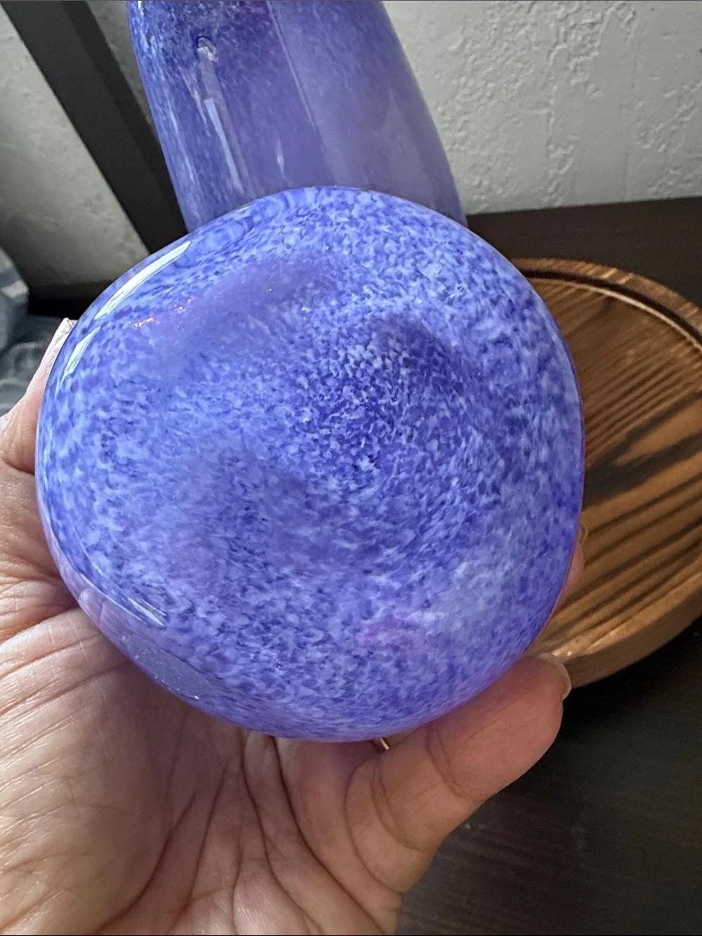 Handcrafted Purple Glass Vases - Set of 2